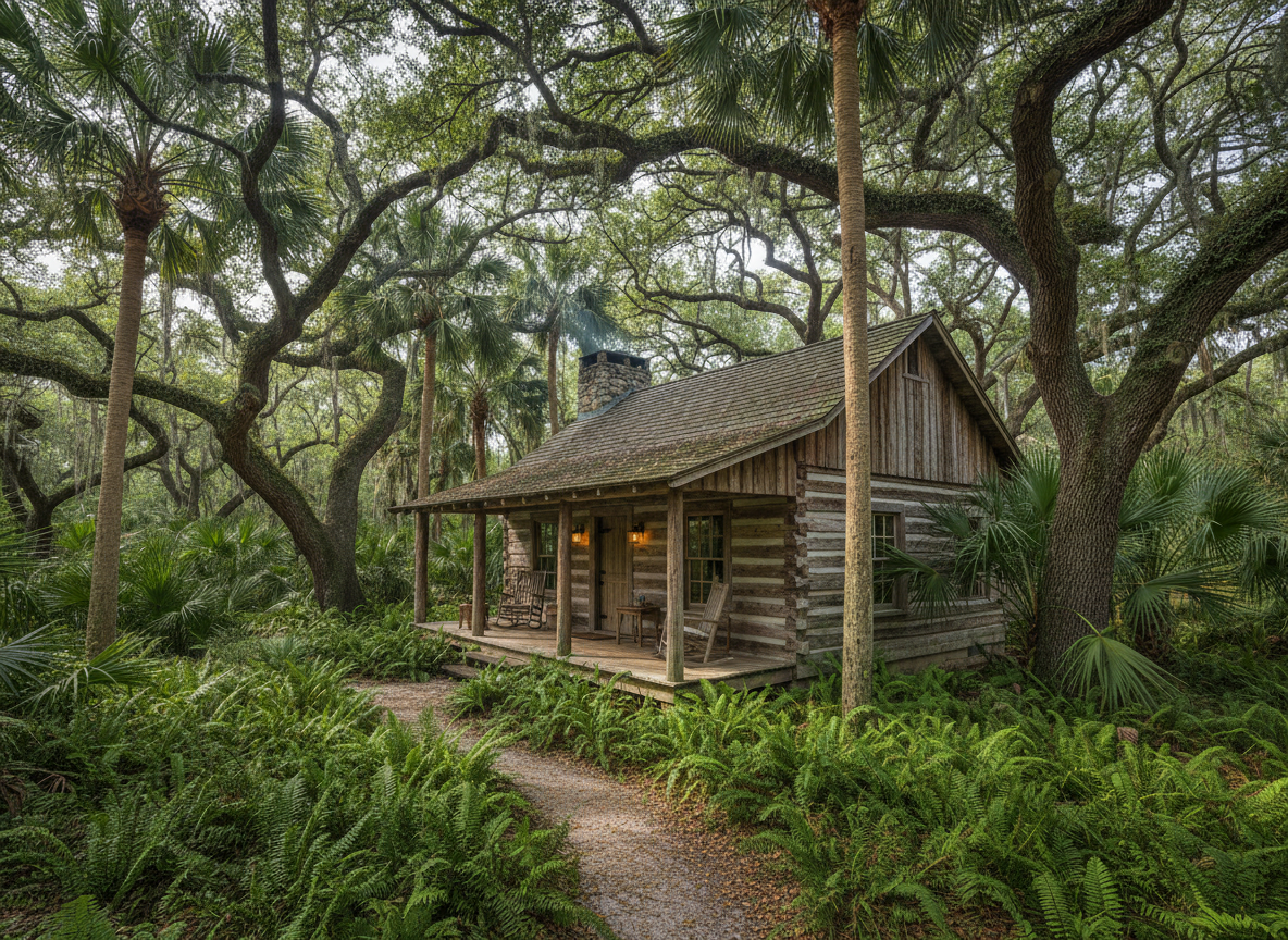 Rustic cabin in Florida forest