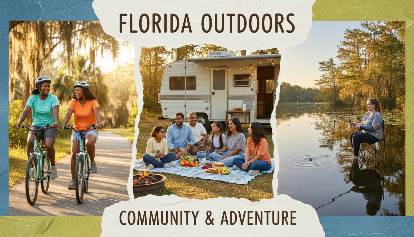 Happy campers enjoying Florida outdoor lifestyle